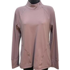 Yogalicious Zip Neck Long Sleeve Top size M